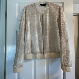 Cream Carlisle bomber jacket